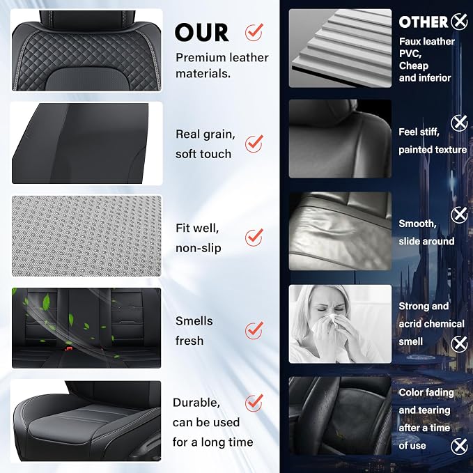 Universal Seat Covers — Front Seat — Black