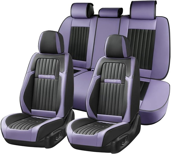 Universal Seat Covers — Full Set — Purple / Black