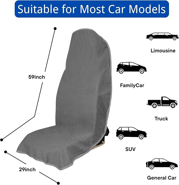 Car Seat Covers — Front Seat — Gray