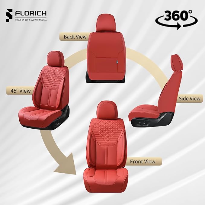 Universal Seat Covers — Front Seat — Red