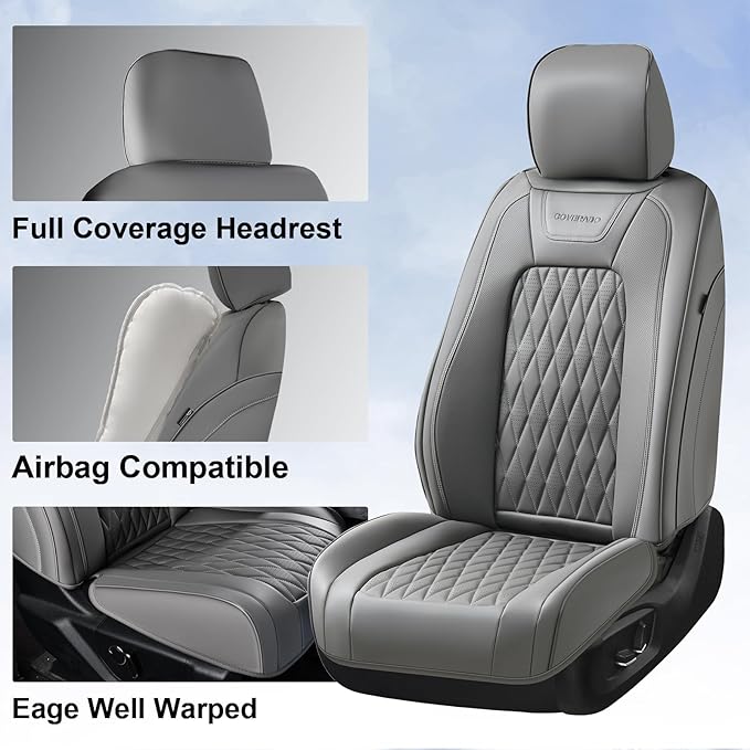 Seat Covers for Multiple Vehicles — Full Set — Gray