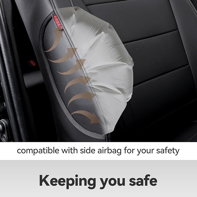 Faux Leather Seat Covers for Toyota Tacoma — Full Set — Black