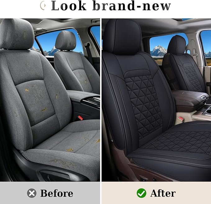 Seat Covers for Multiple Vehicles — Full Set — Black