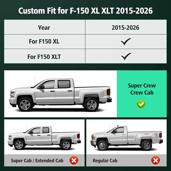 Seat Covers for Ford F-150 — Rear Seat — Black