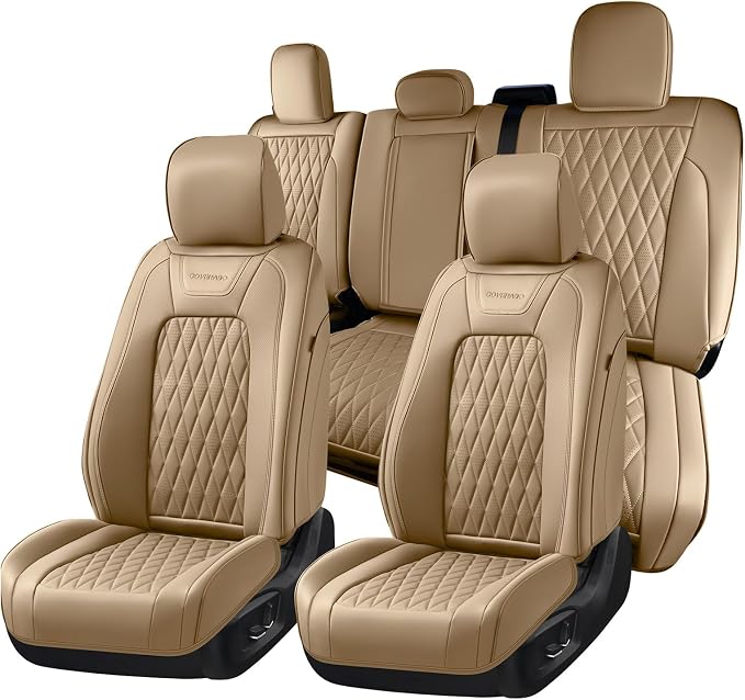 Seat Covers for Multiple Vehicles — Full Set — Beige