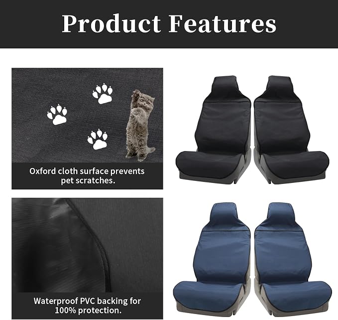 Car Seat Covers — Black / Navy