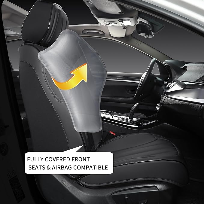 Seat Covers for Multiple Vehicles — Full Set — Black