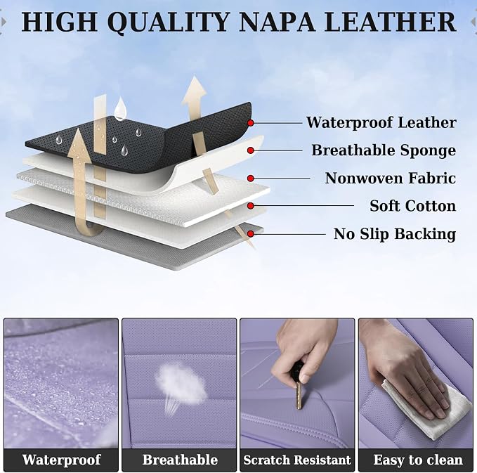 Universal Seat Covers — Front Seat — Purple