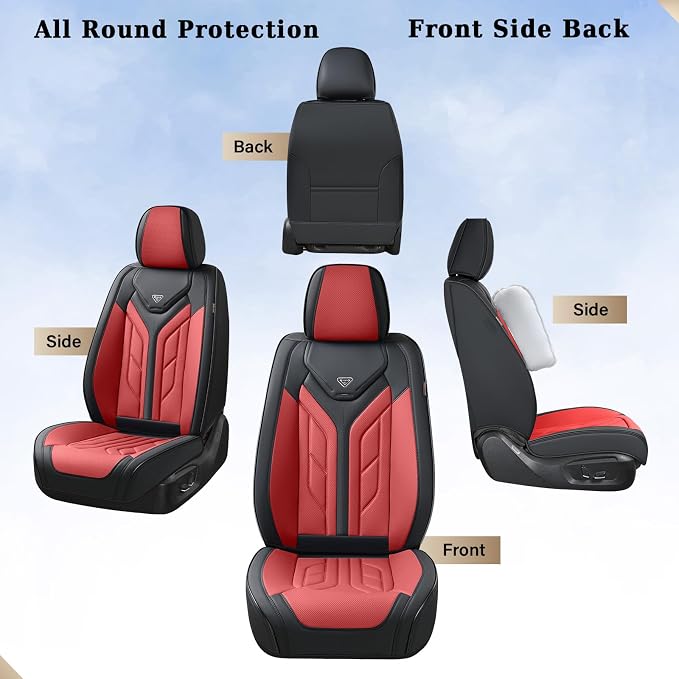 Universal Seat Covers — Full Set — Burgundy