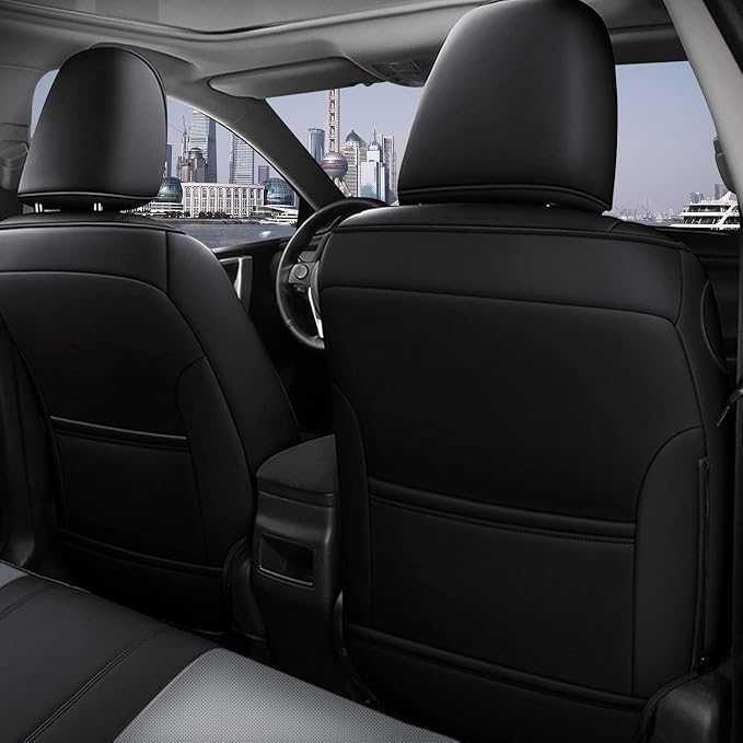 Faux Leather Seat Covers for Toyota Corolla — Full Set — Black / Gray