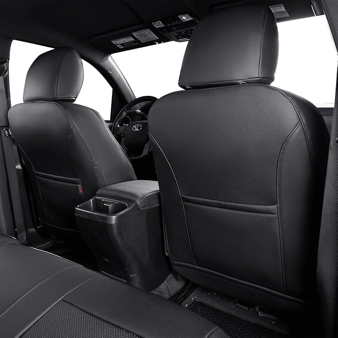 Faux Leather Seat Covers for Toyota Tacoma — Full Set — Black