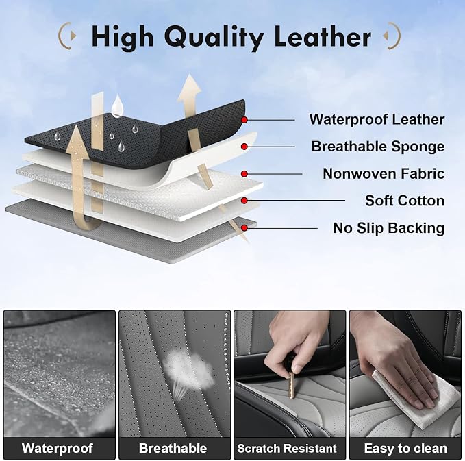 Universal Seat Covers — Front Seat — Black / Gray