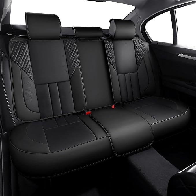 Universal Faux Leather Seat Covers — Black