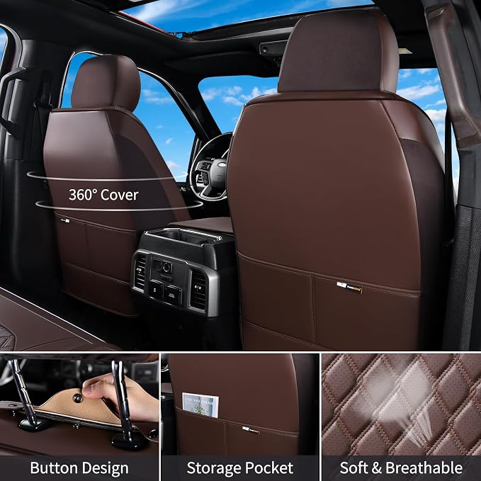 Seat Covers for Toyota Tacoma — Front Seat — Coffee