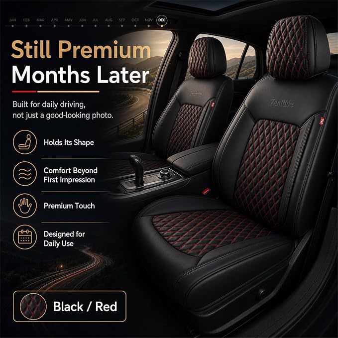 Universal Seat Covers — Red / Black