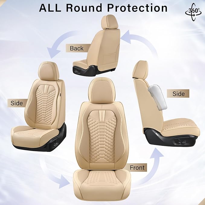 Universal Seat Covers — Front Seat — Beige