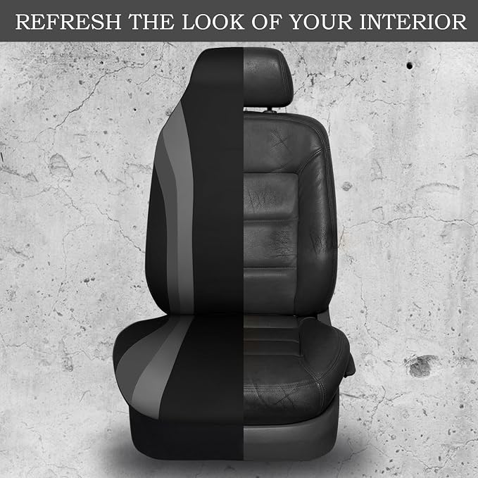 Universal Neoprene Seat Covers — Front Seat — Black / Gray