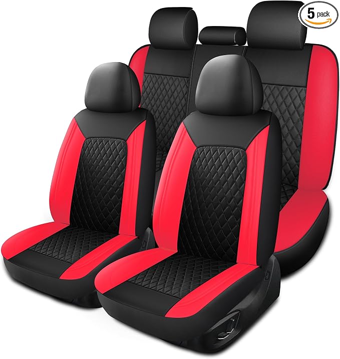 Universal Faux Leather Seat Covers — Full Set