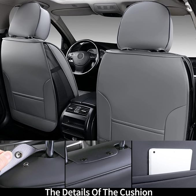 Universal Seat Covers — Front Seat — Gray
