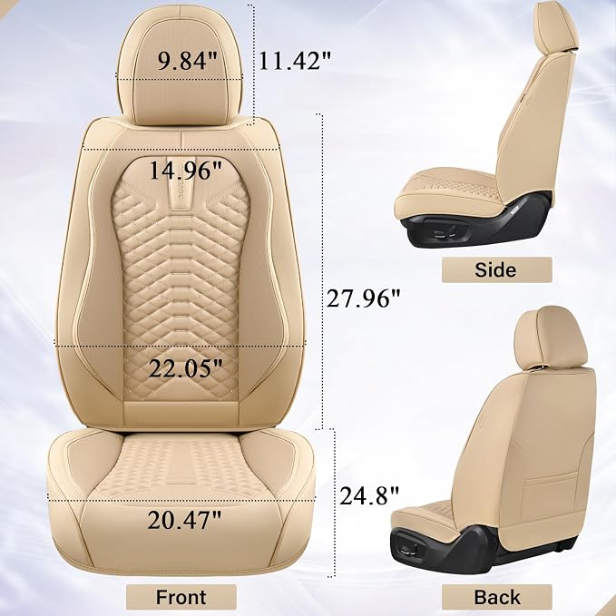 Universal Seat Covers — Front Seat — Beige