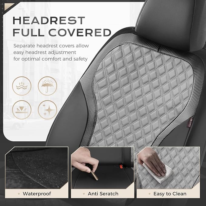 Universal Seat Covers — Front Seat — Black / Gray