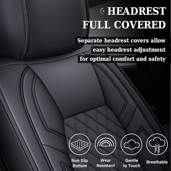 Seat Covers for Toyota Tundra — Front Seat — Black