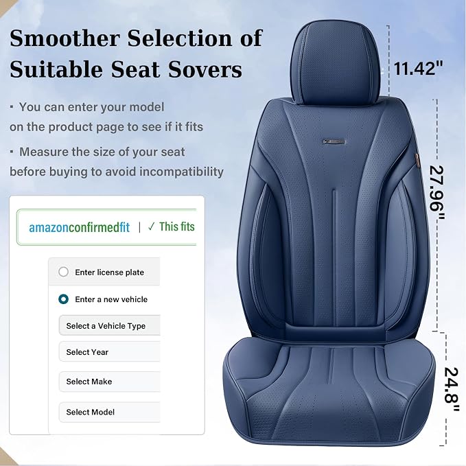 Universal Seat Covers — Full Set — Navy