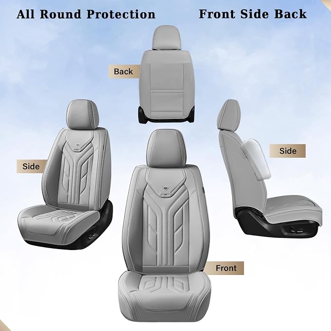 Universal Seat Covers — Front Seat — Gray