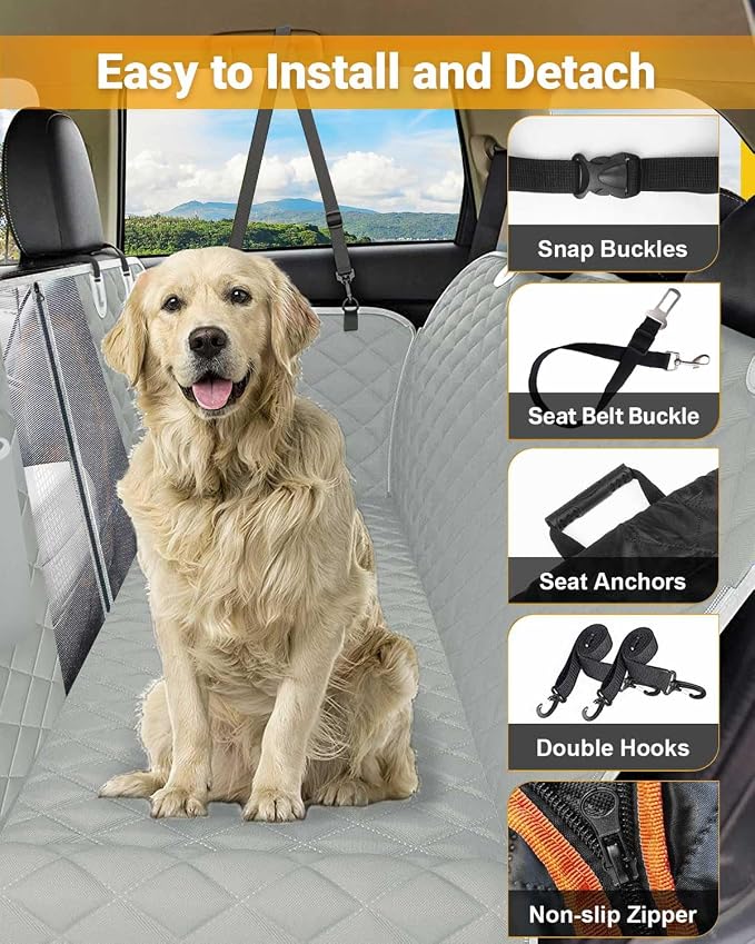 Pet Car Seat Protector — Gray