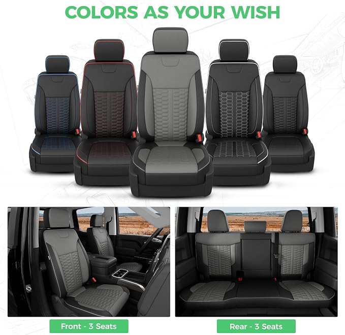 Faux Leather Seat Covers for Chevrolet Silverado / GMC Sierra