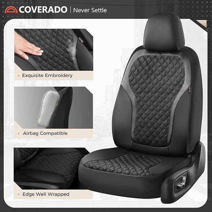Universal Seat Covers — Front Seat — Black