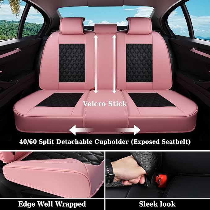 Universal Faux Leather Seat Covers — Full Set