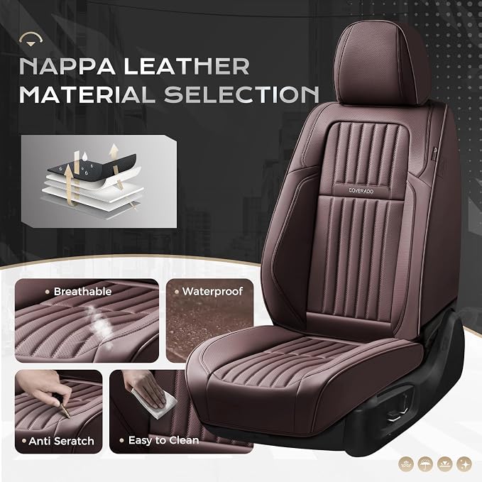 Universal Seat Covers — Full Set — Coffee