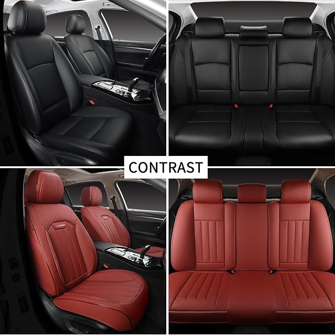 Universal Seat Covers — Full Set — Red