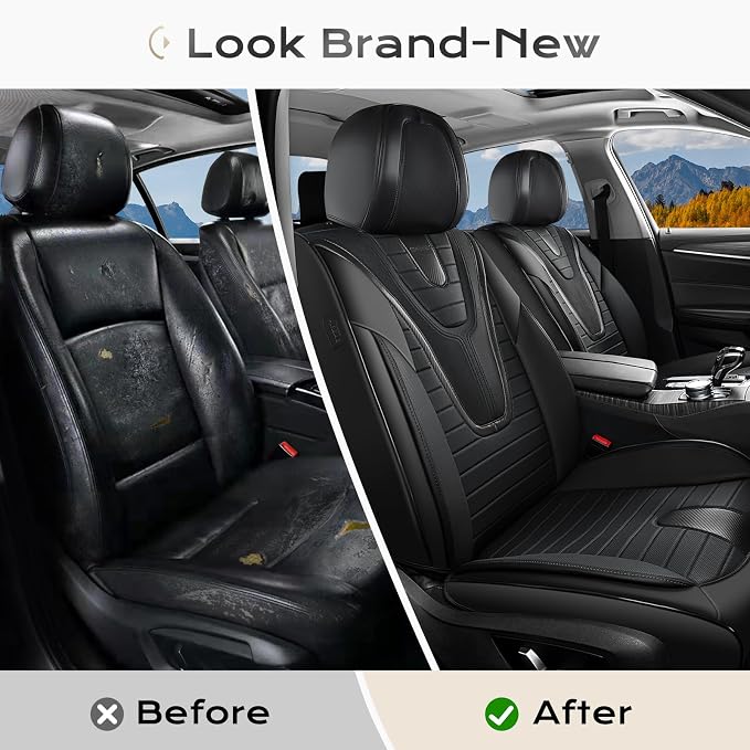 Universal Seat Covers — Front Seat — Black