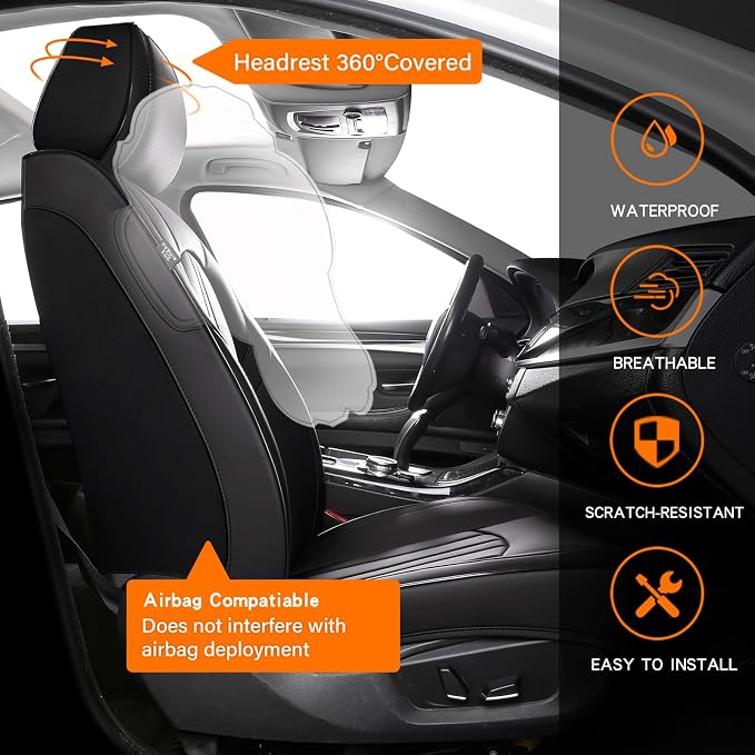 Universal Seat Covers — Full Set — Black