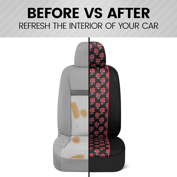 Car Seat Covers — Front Seat — Red