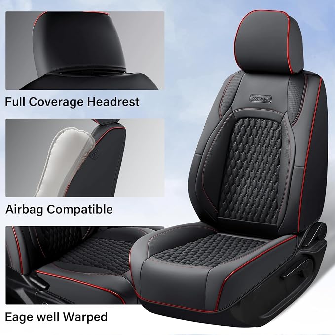 Faux Leather Seat Covers for Chevrolet Silverado / GMC Sierra — Front Seat