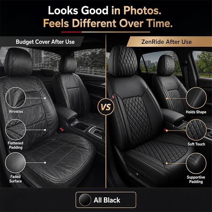 Universal Seat Covers — Full Set — Black