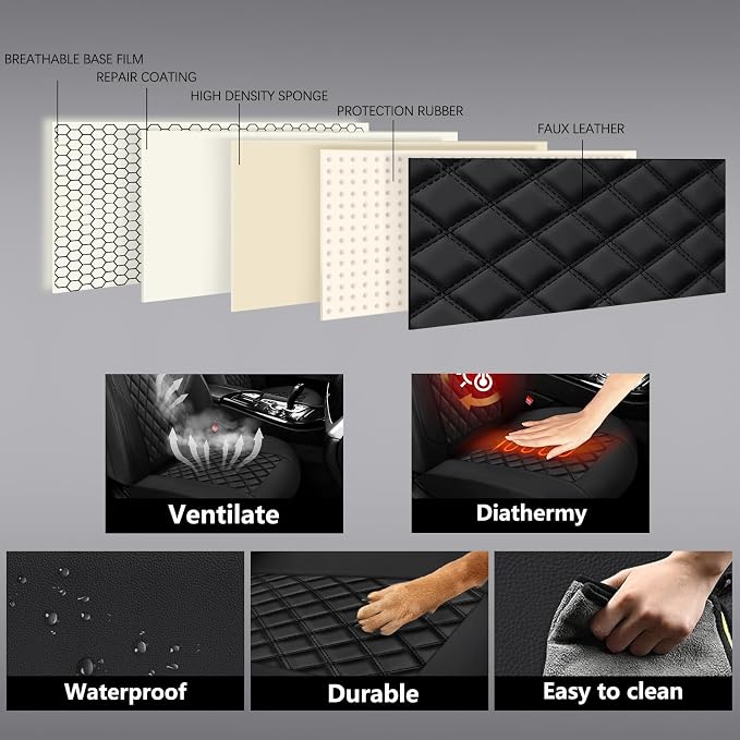 Universal Seat Covers — Full Set — Black