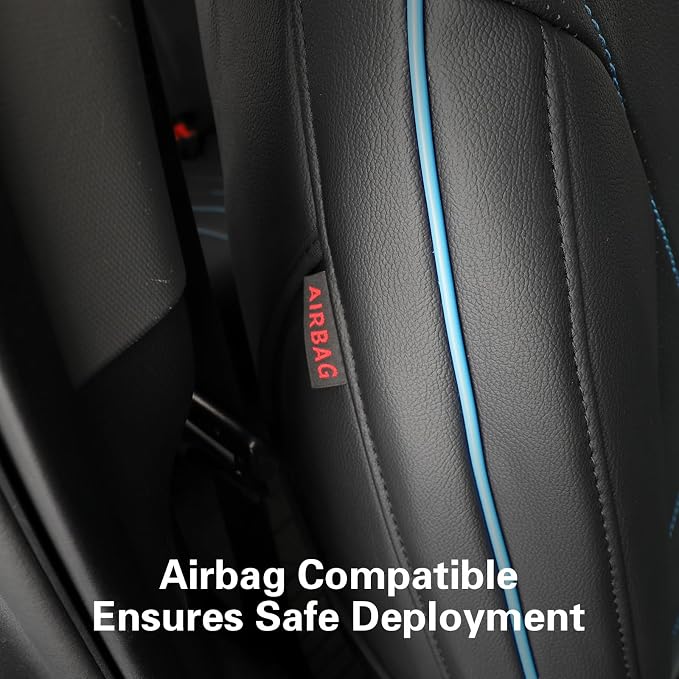Faux Leather Seat Covers for Chevrolet Silverado — Black / Blue
