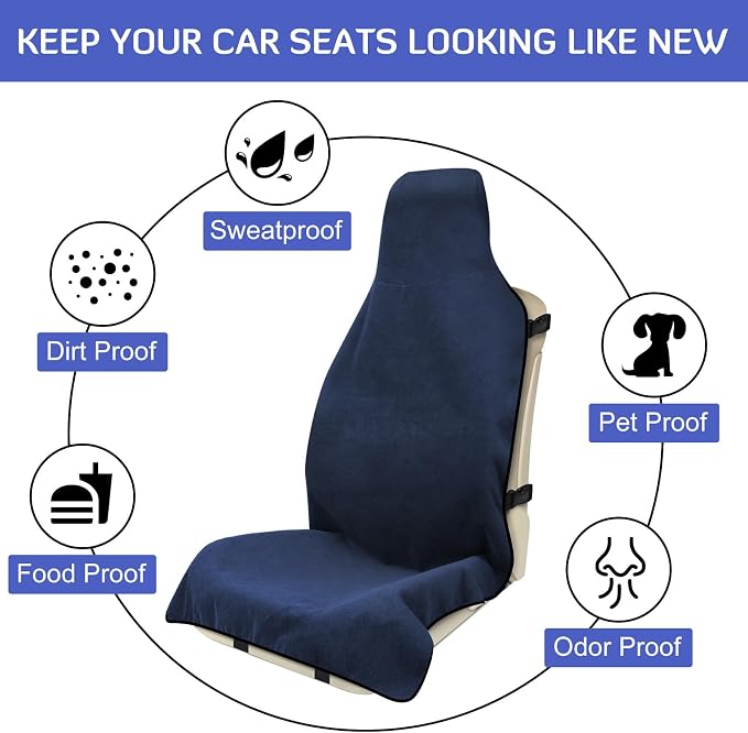 Universal Seat Covers — Front Seat — Navy / Blue