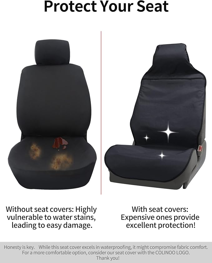 Car Seat Covers — Front Seat — Black