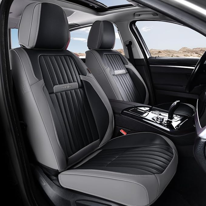 Universal Seat Covers — Full Set — Gray / Black