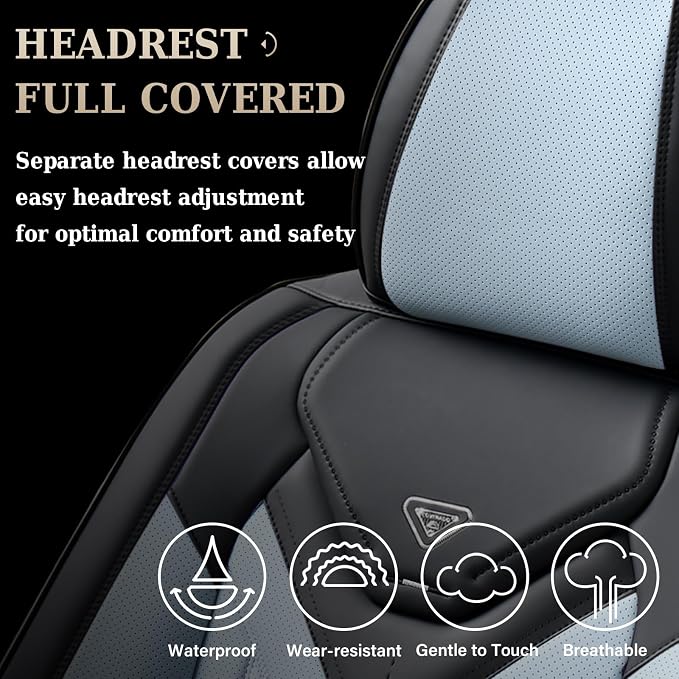 Universal Seat Covers — Front Seat — Black / Blue