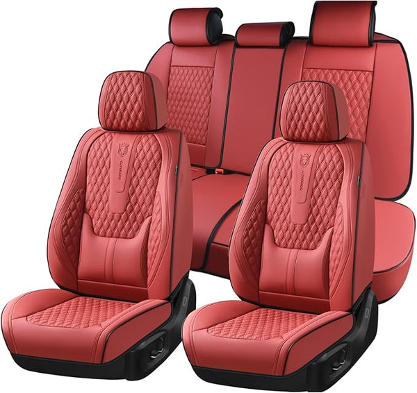 Universal Seat Covers — Full Set — Red