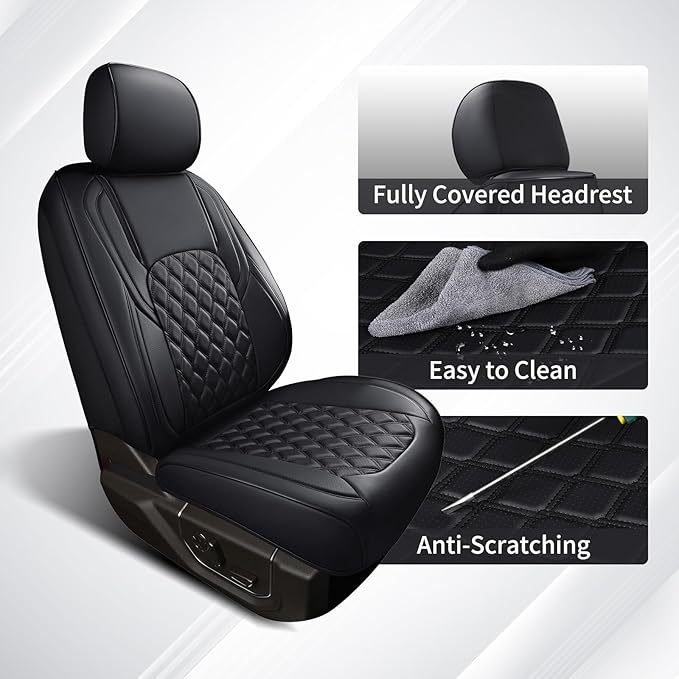 Seat Covers for Jeep Wrangler — Full Set — Black