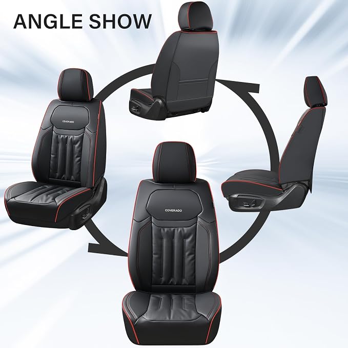 Universal Seat Covers — Front Seat — Black / Red