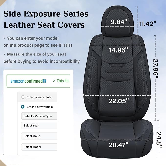 Universal Seat Covers — Full Set — Black
