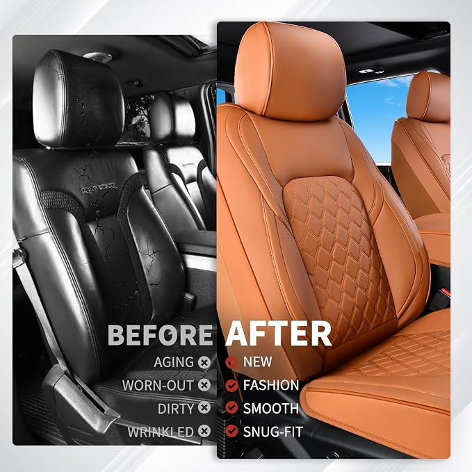 Seat Covers for Toyota Tacoma — Full Set — Brown